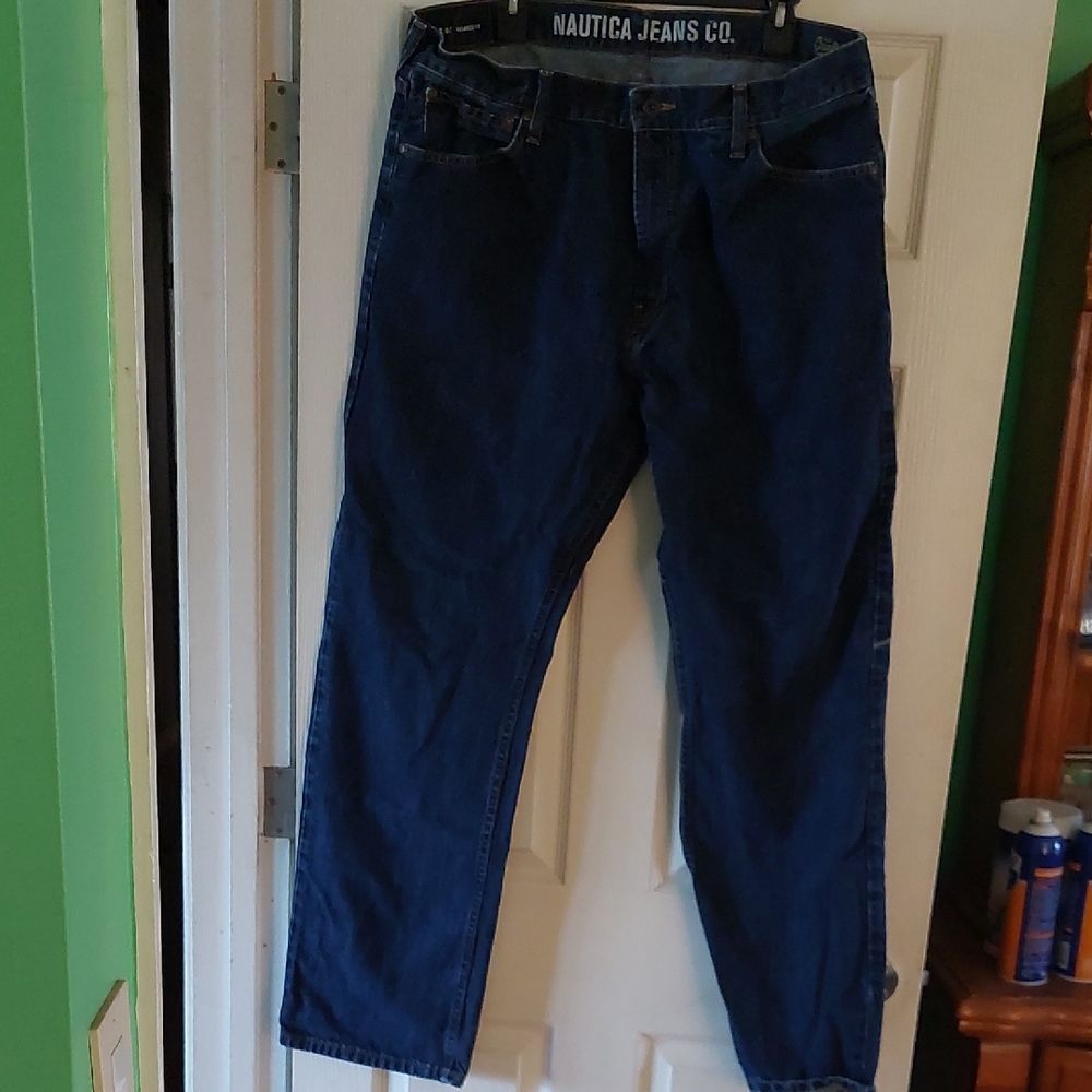 Nautica Men's Deep Blue Relaxed Jeans